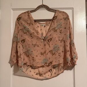 Kimchi Blue Blush Floral Blouse